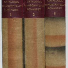 CATALOGUL MANUSCRIPTELOR ROMANESTI , intocmit de IOAN BIANU cu R. CARACAS si G. NICOLAIASA , VOLUMELE I - III , 1907 - 1931