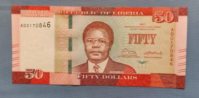 Liberia - 50 Dollars / dolari (2017) foto