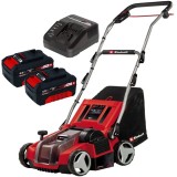 Einhell GE-SA 36/35 Li PXC + Twinpack + 4514095 - Scarificator gazon 350 mm + Set 2 acumulatori si incarcator Li-Ion 18 V 4 Ah
