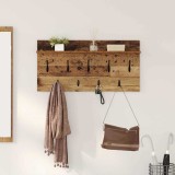 VidaXL Răcător de paltoane montat pe perete Lemn vechi 80 x 40 x 12 cm