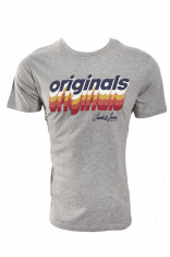 Tricou barbati Jack &amp;amp; Jones, bumbac, gri, L foto