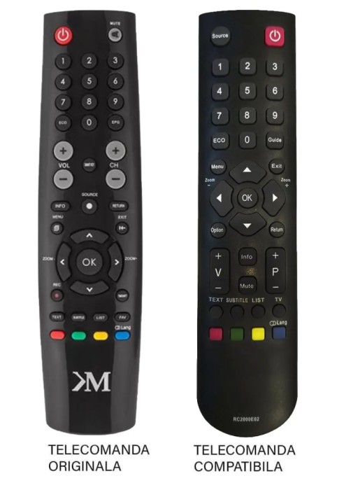 Telecomanda compatibila cu originalul pentru TV Kruger&amp;Matz KM0232T PIL0356 (326-3)