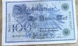 BNKSTR02DE Bancnotă Germania 100 Mărci / Mark 7 Februarie 1908, Serie Verde