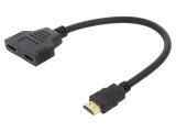 Splitter HDMI SAVIO 2x Soclu Negru 0,3m