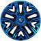 Set 4 Capace Roti 16 &quot; Best Albastru-Negru, Compatibile Cu Volkswagen