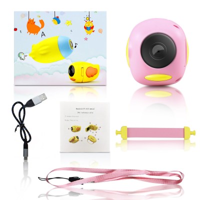 Camera Video-Foto Digitala, Interactiva Cu Jocuri Pentru Copii, Full-hd, Ecran 2 inch, 1080p, rezistenta la socuri, model 2022 (roz) foto