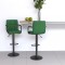 vidaXL Scaune de bar, 2 buc., verde &icirc;nchis, catifea 334662
