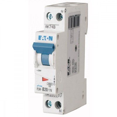 Siguranta Automata Eaton PLN4 C20/1N-DE 1pol+N 20A foto