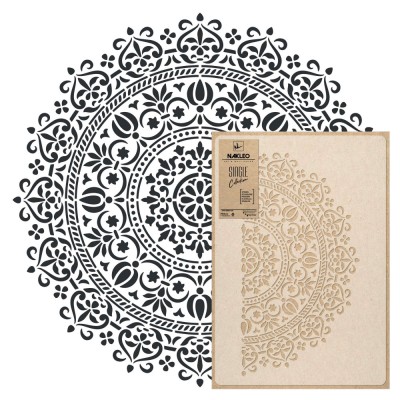 Șablon din plastic reutilizabil // MANDALA #01 - XMARE (diametru 120cm) foto