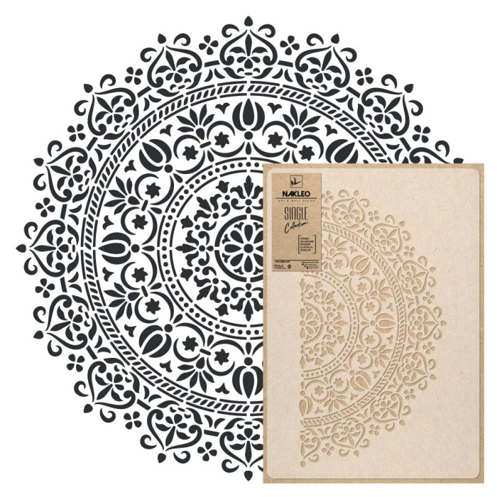 Șablon din plastic reutilizabil // MANDALA #01 - XMARE (diametru 120cm)