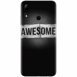 Husa silicon pentru Huawei P Smart 2019, Awesome Label Dark