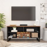 Dulap TV, 100x33x46 cm, lemn masiv reciclat&amp;lemn prelucrat