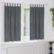 vidaXL Perdele cu perdele 2 pcs Gri deschis 140 x 175 cm Catifea 4107294