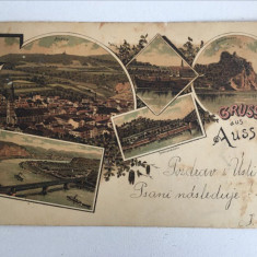 Carte postala veche vedere Cehia Aussig Usti nad Labem, 1900, Ottmar Zieher