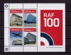 ✅(C36) Gibraltar 2018 ,&quot;100 de ani R.A.F.&quot;, block 132 ,nominal &pound;5.14 MNH, Nestampilat