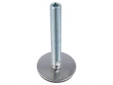 Picioruş antialunecare cu ax Diam.bază: 80mm M20 - Picioruş antialunecare cu ax 80mm M20