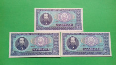 Bancnota 100 lei 1966 Serie consecutiva 3 buc foto