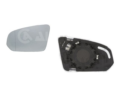 Geam oglinda exterioara cu suport fixare Volvo S90/V90, 05.2016-, partea Stanga, sticla asferica; geam mic, View Max foto