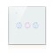 Intrerupator Smart Touch Techstar&reg;, Wireless 2.4GHz, Dimmer, Sticla Securizata, Design Modern, Iluminare LED, 1 Faza, cu NUL, Alb