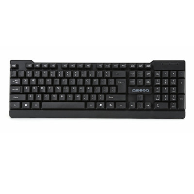 Tastatura cu cablu USB , Omega OK-35B, 104 taste cu profil inalt, US, neagra foto