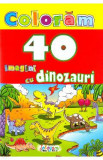 Coloram 40 de imagini cu dinozauri