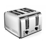 Prajitor de paine Heinner, 1500 W, capacitate 4 felii, 7 niveluri de rumenire, Gri