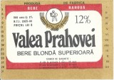 NI409 Etichetă bere blondă superioară Valea Prahovei, Fabrica de bere Rahova