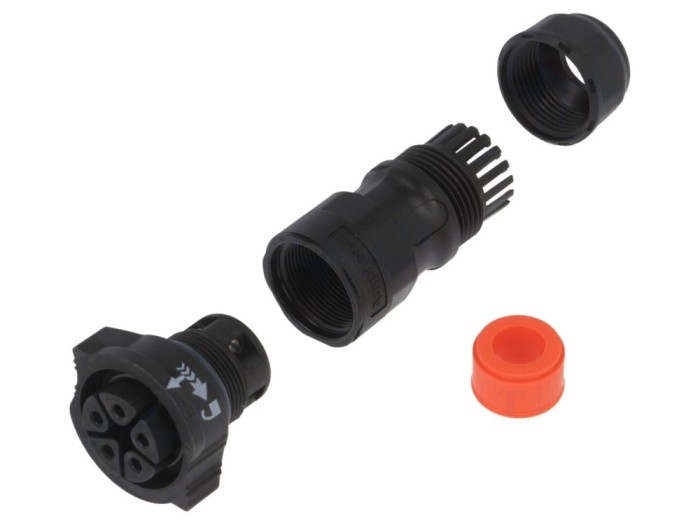 Conector circular mamă IP68, 5 pini
