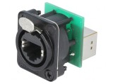 Adaptor Soclu etherCON 8P Cat5e Ecranat Aurit