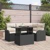 VidaXL Set de canapele pentru grădină 5 pcs Negru 100 x 55 x 73 cm 3357190
