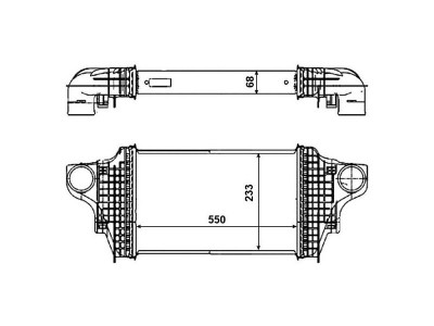 Intercooler Mercedes Clasa M (W164), 04.2009-2012, ML300 CDI, ML300 CDI motor 3.0 CDI 140/150/165/170kw, diesel, cu/fara AC, aluminiu brazat/plastic, foto