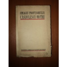 OMAGIU PROFESORULUI C. RADULESCU MOTRU,1932