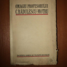 OMAGIU PROFESORULUI C. RADULESCU MOTRU,1932