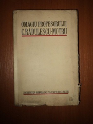 OMAGIU PROFESORULUI C. RADULESCU MOTRU,1932 foto