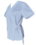Halat Medical Pe Stil, Tip Kimono Albastru Deschis, Model Daria - 4XL