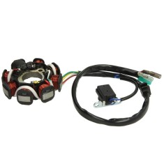 Stator Gy6 125-150cc, 8 poli, 5 fire, senzor scanteie, 88x4mm
