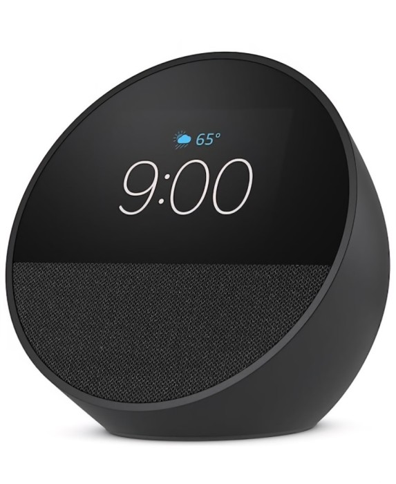 Boxa inteligenta Amazon Echo Spot 2024, Display 2.83&quot;, Wi-Fi, Bluetooth, Negru
