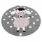 Covor PETIT DOLLY oaie cerc gri, cerc 160 cm
