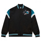 San Jose Sharks geacă de bărbați NHL Heavyweight Satin Jacket - XL