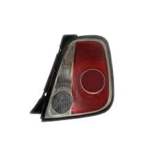 Stop spate lampa Fiat 500 (312) 03.2007-08.2015 Hatchback, cu suport becuri, rama neagra, cu lampa mers inapoi, Magneti Marelli 714027040886; partea