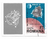 Apollo 12, 1969 - serie obliterata cu vinieta