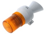 Semnalizator luminos și acustic AUER SIGNAL 24V DC, sirenă și lumină flash portocalie