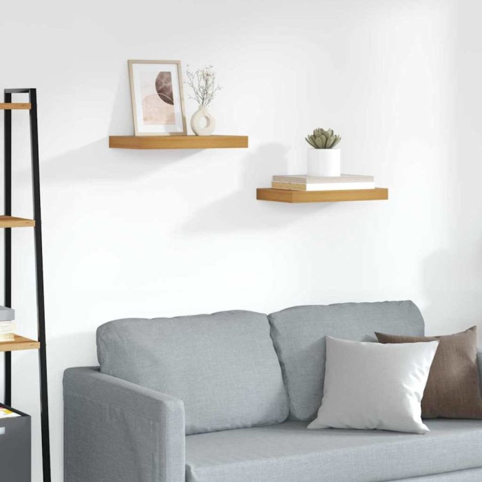 vidaXL Raft de perete 2 pcs Maro 40 x 23,5 x 4 cm Lemn compozit 42019942