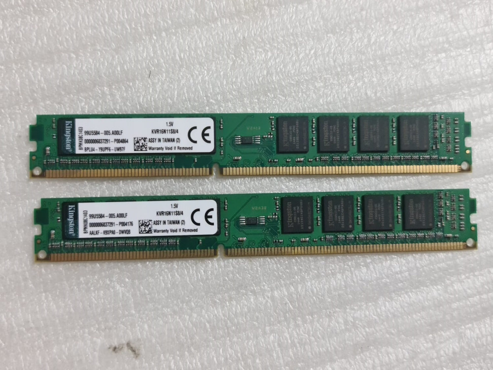 Memorie RAM desktop Kingston 4GB, DDR3, 1600MHz, CL11, 1.5V, LowProfile,  DDR 3, 4 GB, 1600 mhz | Okazii.ro