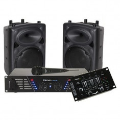 Kit sonorizare Ibiza, 2 boxe 10 inch, amplificator 2 x 240 W, mixer inclus foto