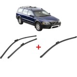 Cumpara ieftin Set 3 stergatoare VOLVO XC70 II (136) 2007-2016, pentru parbriz si luneta, Valeo Silencio Xtrm