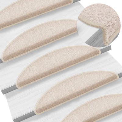 Gossi covorase de scara, 10 buc., gri taupe, 56x17x3 cm foto
