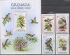 Timbre cu păsări sălbatice din Grenada, Nestampilat