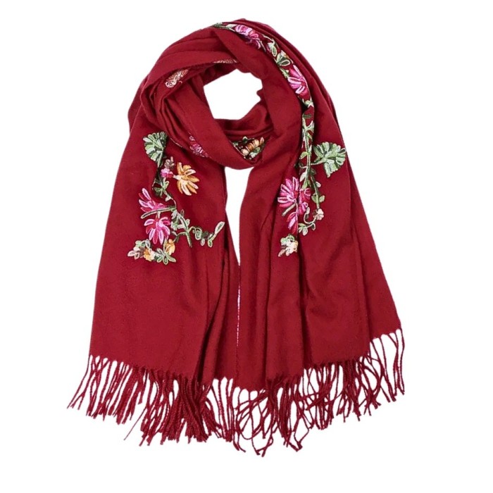 Esarfa casmir brodata rosie