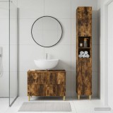 Cumpara ieftin Set de dulapuri pentru baie, 2 piese ARNHEM Stejar fumuriu